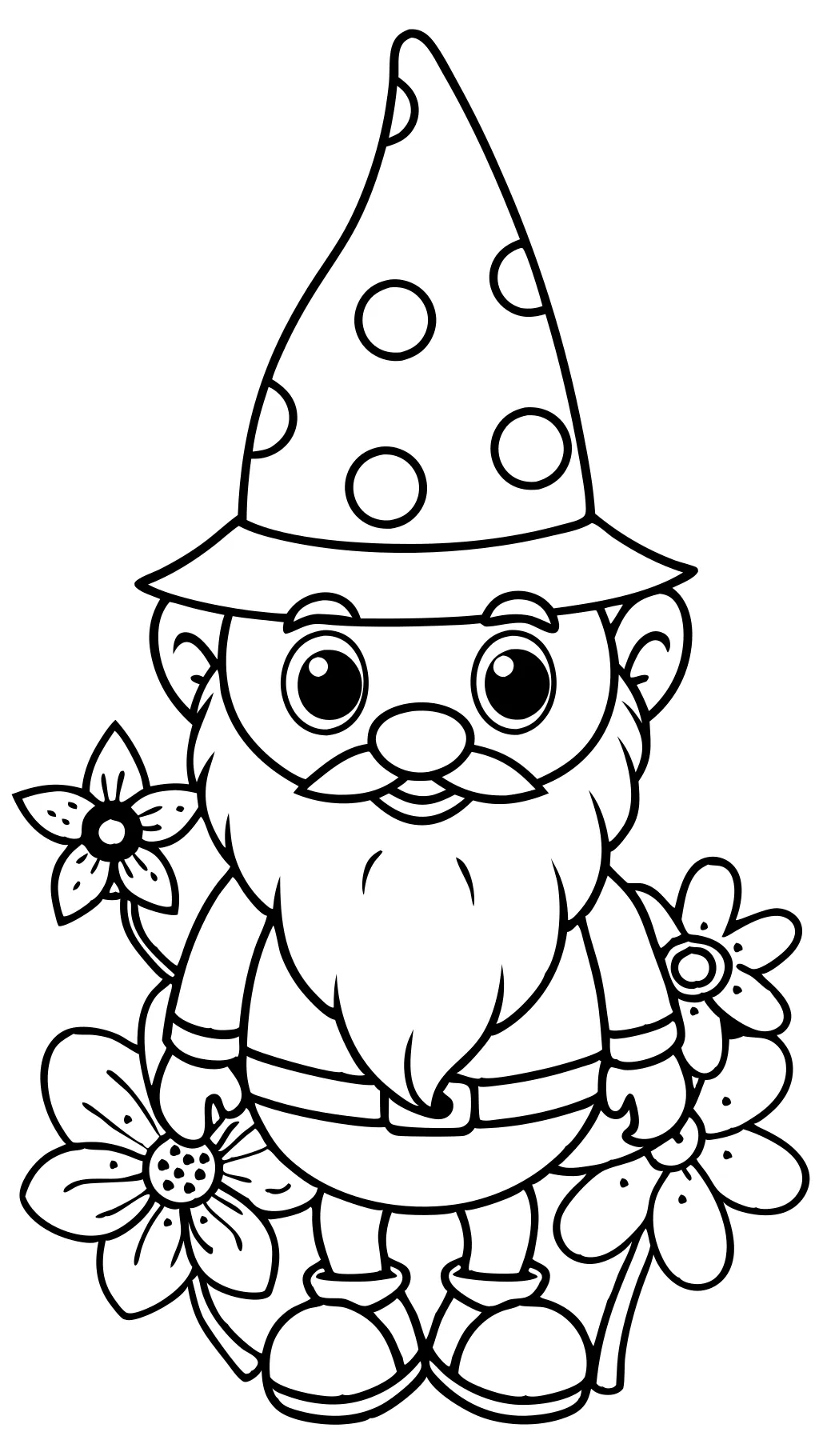 cute gnome coloring pages